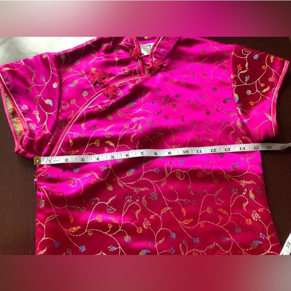 Chinese Dress in Hot Pink Qipao Cheongsam - Picture 7 of 9